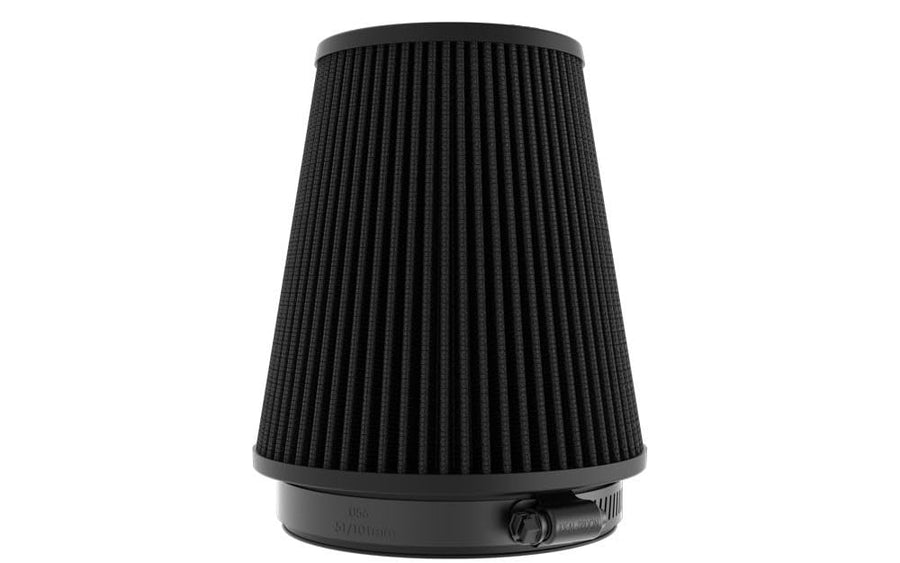 K&N Universal Dryflow Lifetime Clamp-On Air Filter: Dry Synthetic, Washable, Oil-Free: Flange Diameter: 5 In, Filter Height: 7 In, Flange Length: 1 In, Type: Dry Synthetic, RU-3135HBK