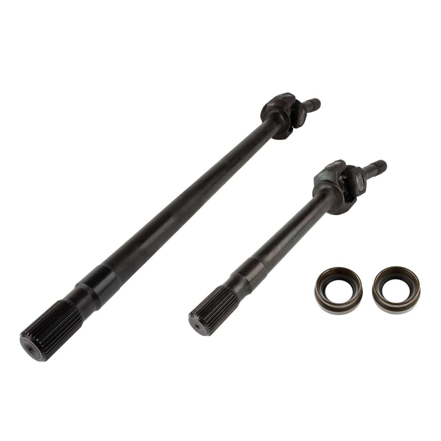 TEN Factory Chromoly MG22129 Front Axle Shaft Kit for Dana 30 (1972–1981 Jeep CJ5/CJ6/CJ7) – 30 Spline Inner, 4340 Chromoly, Left & Right Assemblies, 5-760X U-Joint Compatible