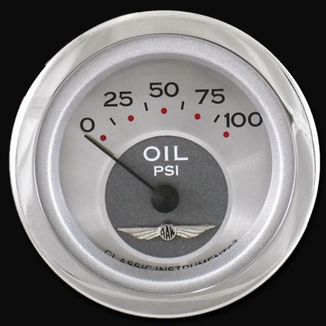 AW81SLC Classic Instruments All American 2 1/8" Oil Pressure Gauge