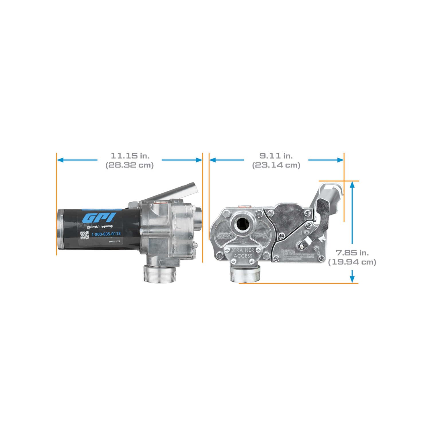 M-150 Series GPI Fuel Transfer Pump, Direct Mount- Pump Only, 15 GPM, 12 Volt (110240-02)