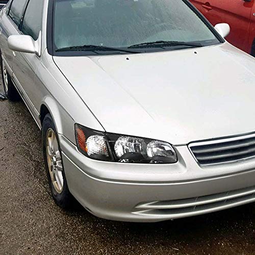 Black Headlights + Corner Lights SPEC-D TUNING Compatible with 2000-2001 Toyota Camry L+R Pair Head Light Lamp Assembly