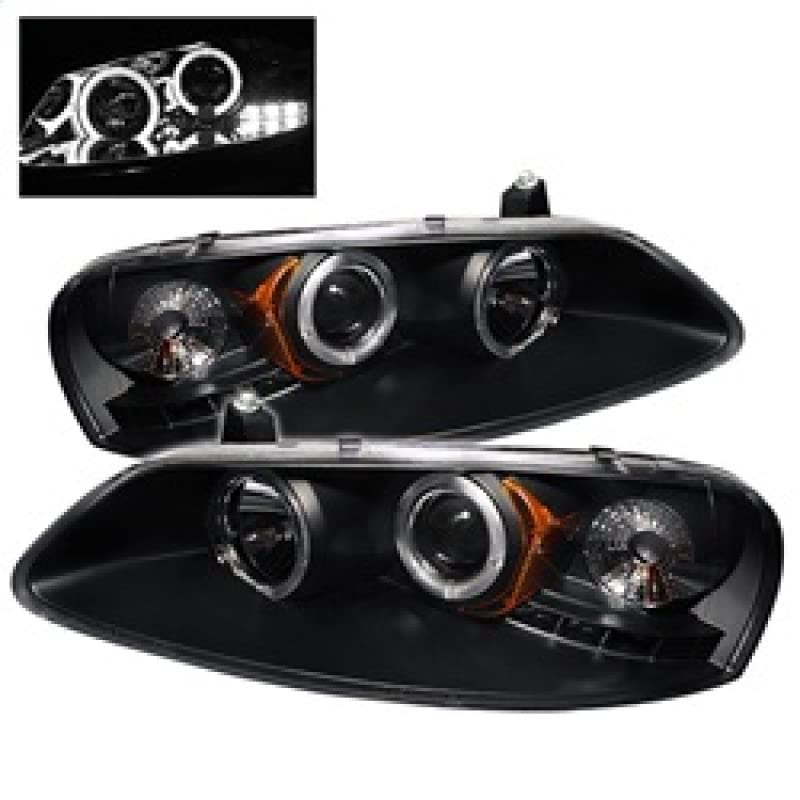 5009623 Spyder Auto LED Halo Projector Headlights Black/Clear
