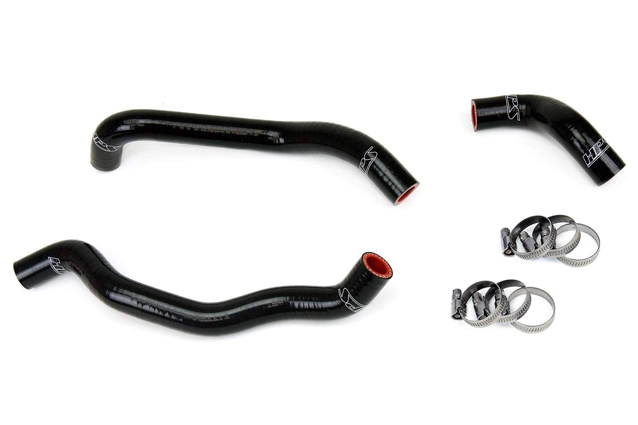 3-ply HPS Black Reinforced Silicone Heater Coolant Hose Kit 57-1792H-BLK
