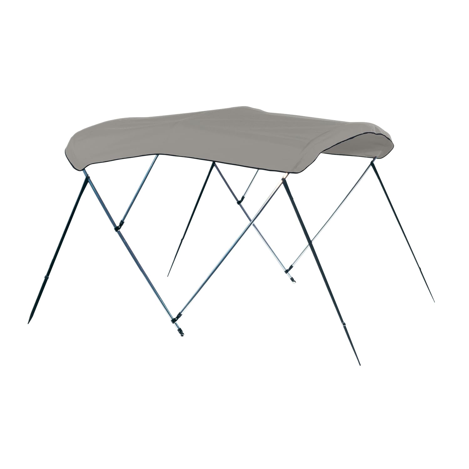 A3669TB-10 Carver Industries 6'L 3-Bow Round Tube Bimini Top Kit - 36" H, Fits 67"-72" W, Cadet Gray
