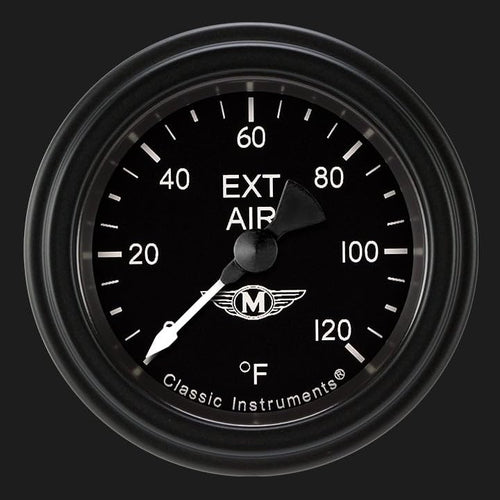 Classic Instruments Moal Bomber MA199BLF 2-1/8" Outside Air Temperature Gauge