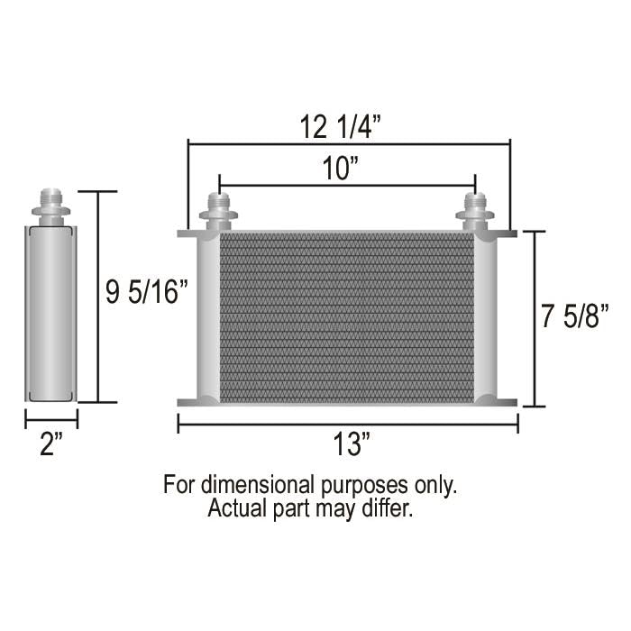 KIT-Stack Derale 52588 Plate Cooler 25 Row (-8AN 90° Swivel)