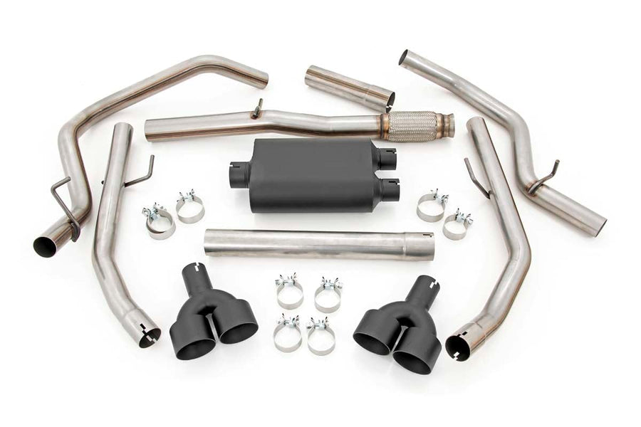 Dual Cat-Back Rough Country Exhaust for 19-24 Chevy/GMC 1500 | 6.2L - 96014