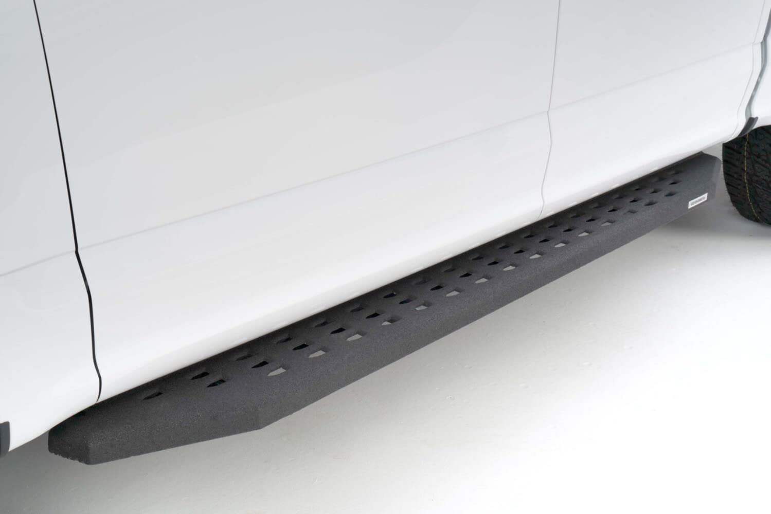 RB20 Running Boards & Brackets Go Rhino | Galvanized Steel, Textured Black | 69404887PC | Fits 2019-2025 Chevrolet Silverado & GMC Sierra Crew Cab (See Description)
