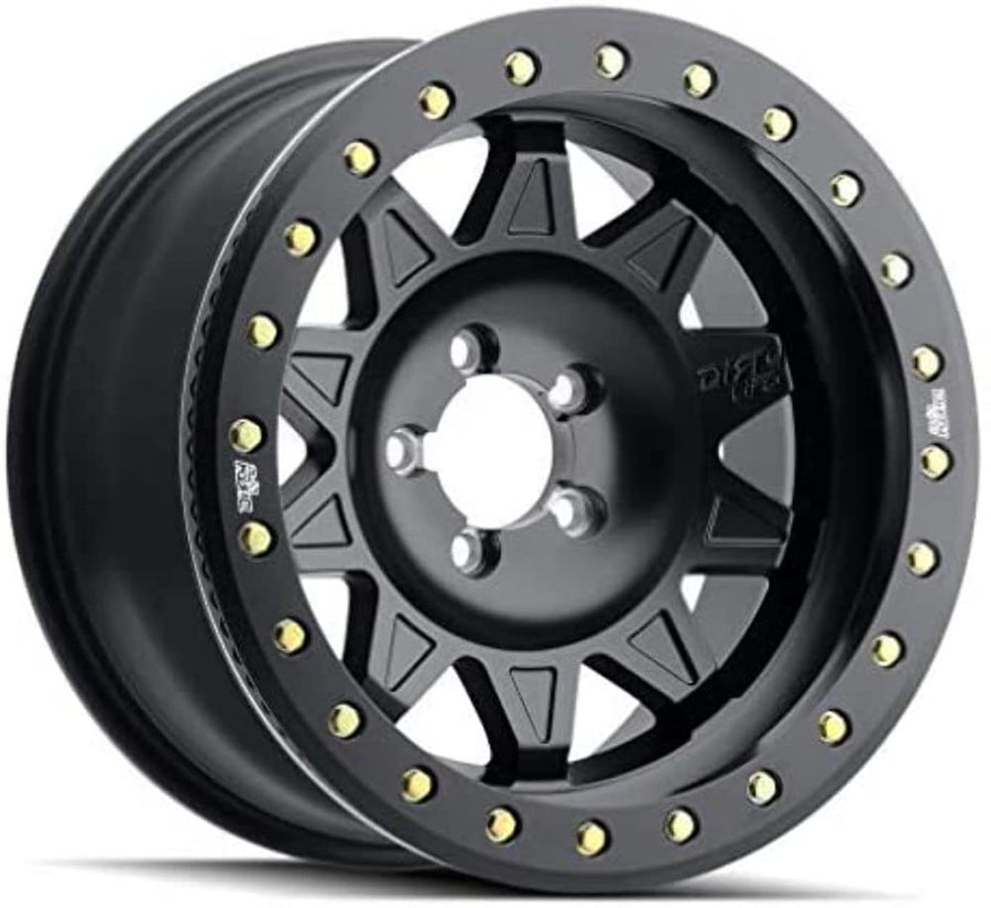 BLACK DIRTY LIFE ROADKILL (9302) Wheel with Matte BEADLOCK (0 x 7. inches /9 x 999 mm, 13 mm Offset)