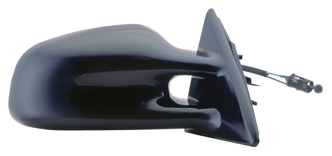 Fit System Side Passenger Mirror for Pontiac Grand Am SE, Black, Manual, Non-Foldaway