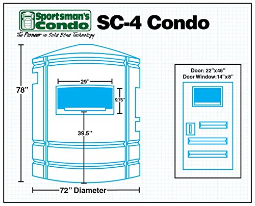 DEER BLIND SPORTSMAN'S CONDO SC4 72 in. Diameter: Black, Loaded