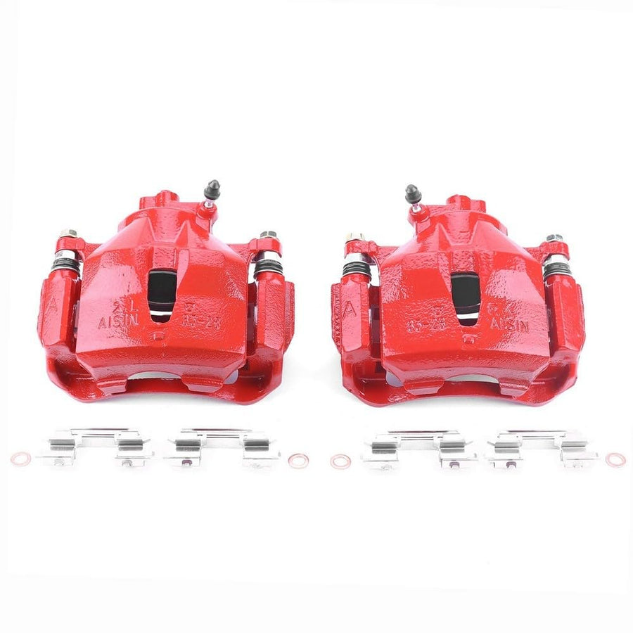 Power Stop S2702 Front Pair of High-Temp Red Powder Coated Calipers For Toyota Camry 2002-2006 [Model Specific]