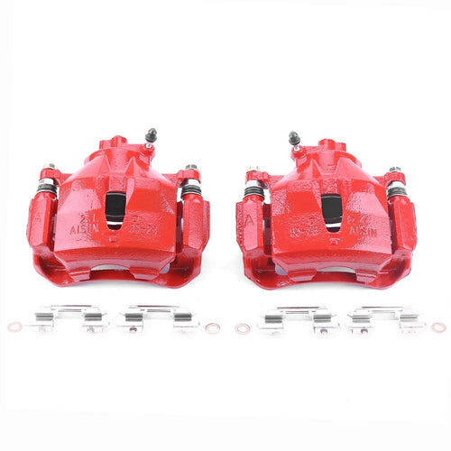 Power Stop S2702 Front Pair of High-Temp Red Powder Coated Calipers For Toyota Camry 2002-2006 [Model Specific]