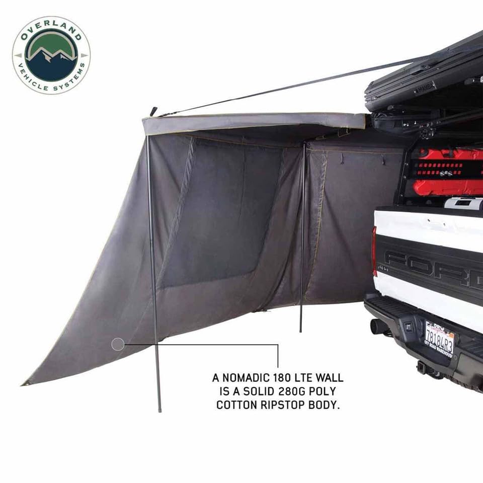 HD 180 Connector Pieces - Overland Vehicle Systems - 2 Pieces, with Zipper, 2 Rear Flaps, 2 Wall Sections 60.5" Wide