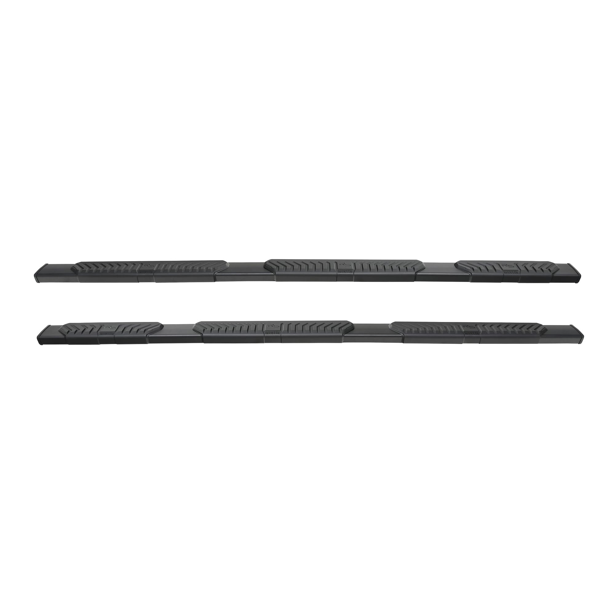 28-534705 Westin R5 Modular Wheel to Wheel Nerf Bars fits 2019-2024 Ram 1500 Crew Cab 5'7" Bed (Exc 2019-2023 1500 Classic) Black Pair