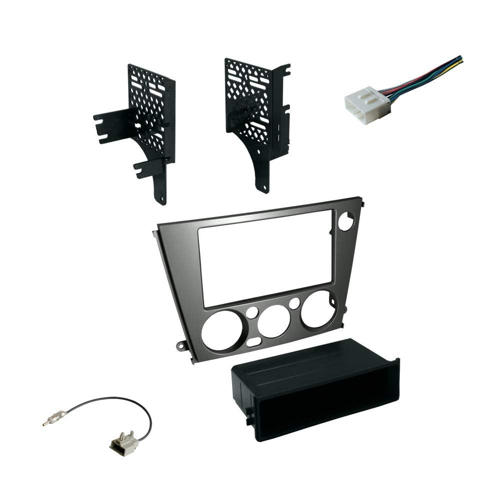 American International Radio Dash Kit Single or Double DIN for 2005-2009 Subaru Legacy & Outback with Antenna Adapter & Wiring Harness