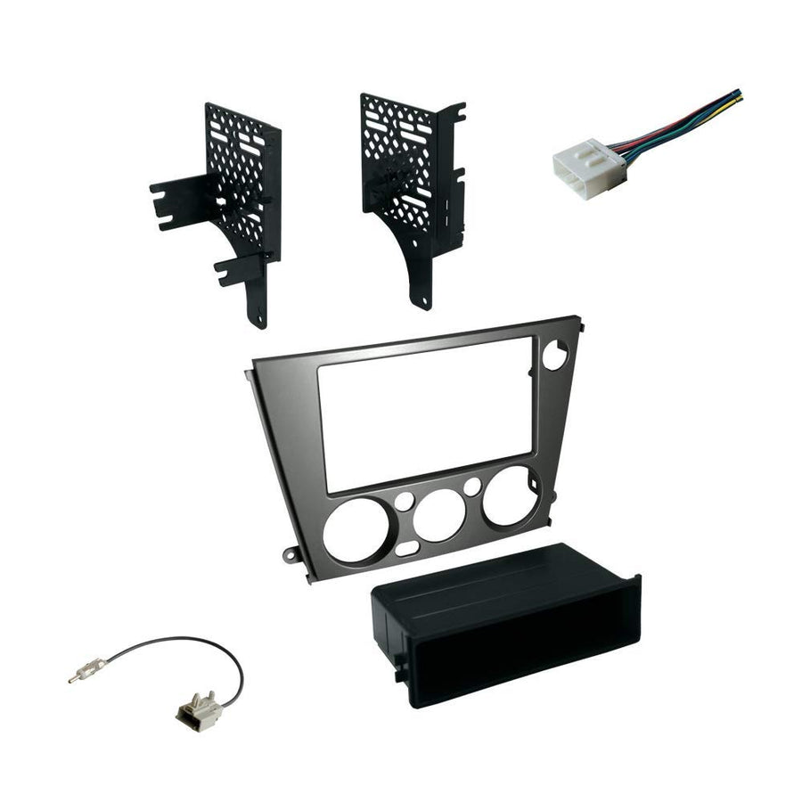 American International Radio Dash Kit Single or Double DIN for 2005-2009 Subaru Legacy & Outback with Antenna Adapter & Wiring Harness