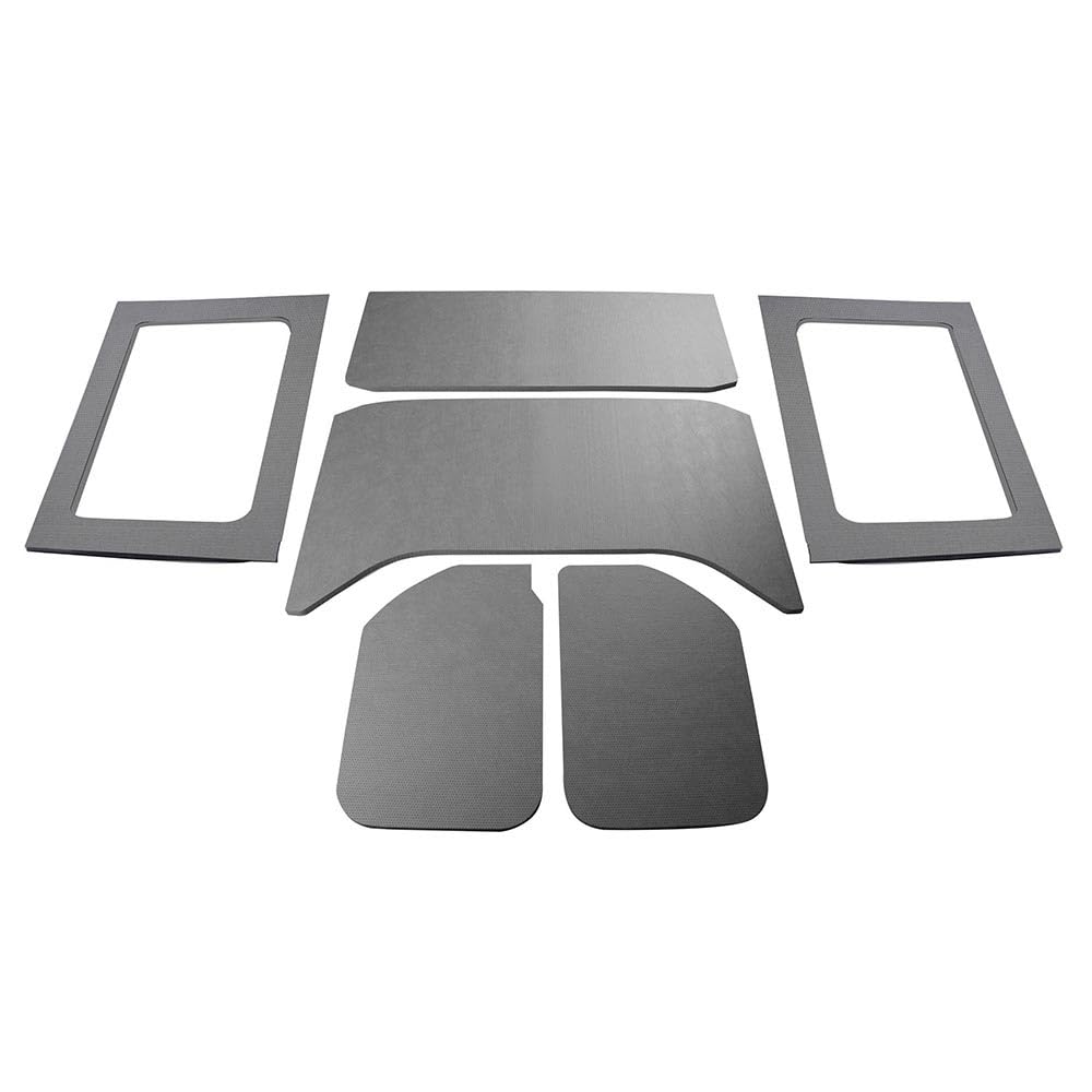 Design Engineering 50294 Boom Mat Grey Leather Look Sound Deadening HeadLiner Kit Compatible with 4-Door Jeep Wrangler JK (2011-2018)