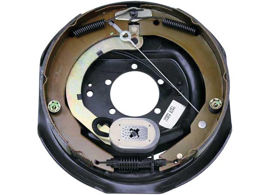 Lippert 12'' X 2'' Lh Forward Self-Adjusting Brakes: 5-Bolt 4000-7000# Axle (Raw) 1222593