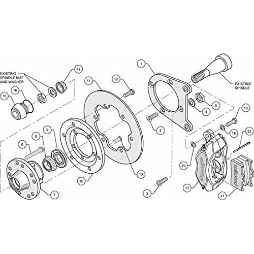 140-1501-B Wilwood Front Brake Kit (MD 37-48 Ford-Billet)