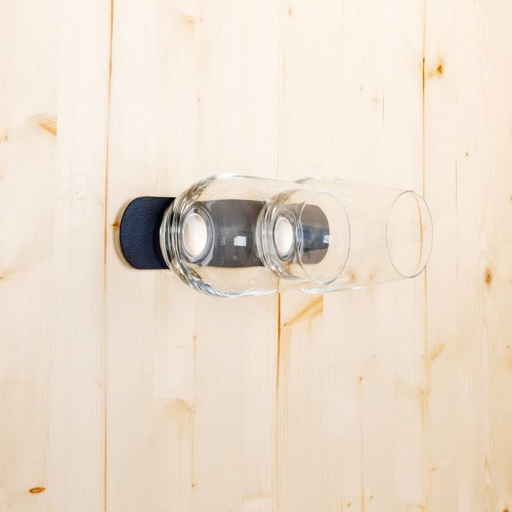 Metal Strip silwy® Black for Safe, Space-Saving, and Overhead Storage of up to 3 Magnetic Glasses