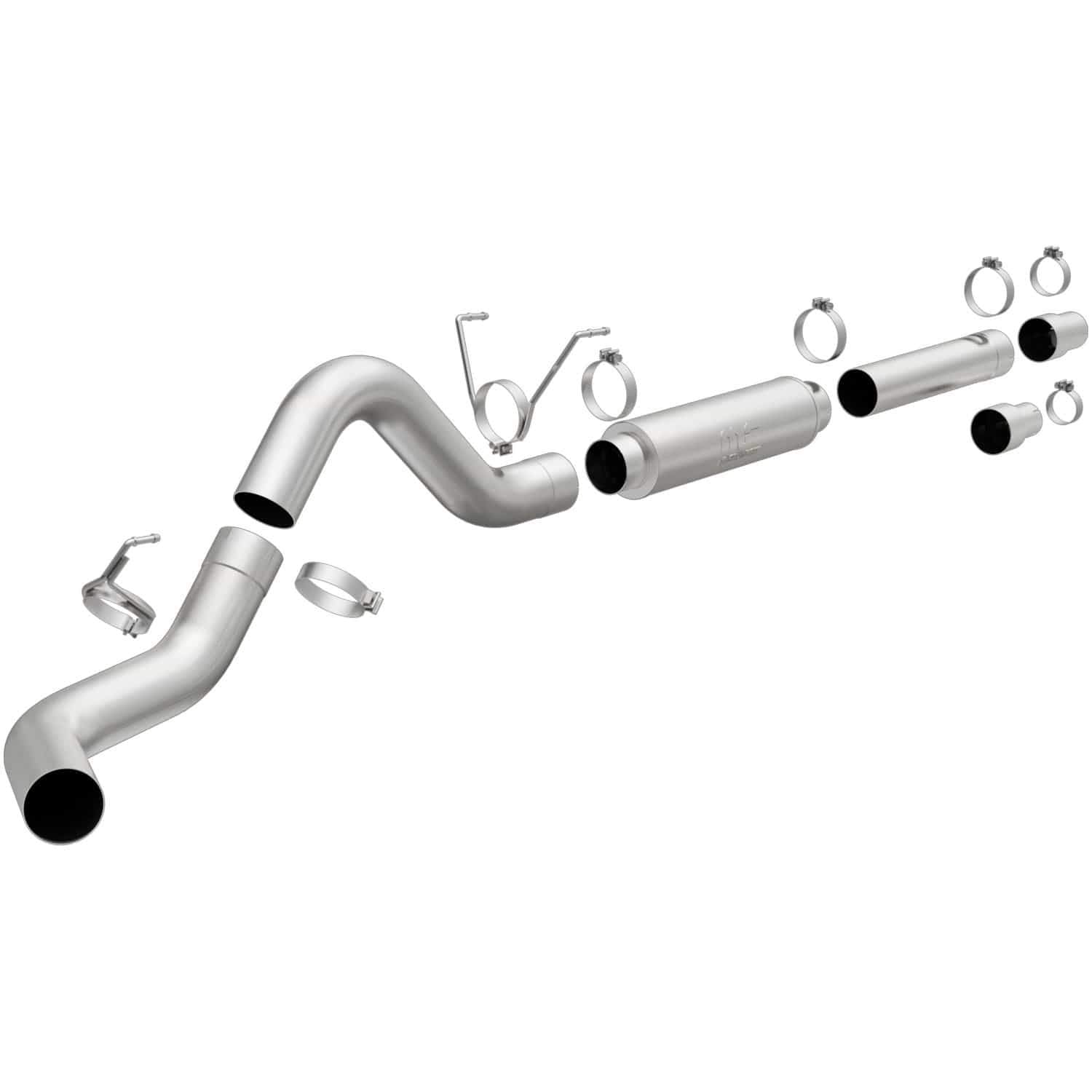 Cat-Back MagnaFlow Performance Exhaust System 17876 - Pro Series, Stainless Steel 5in Main Piping, Single Passenger Side Rear Exit, Satin Finish Muffler with No Tip - Ram Truck Exhaust Kit