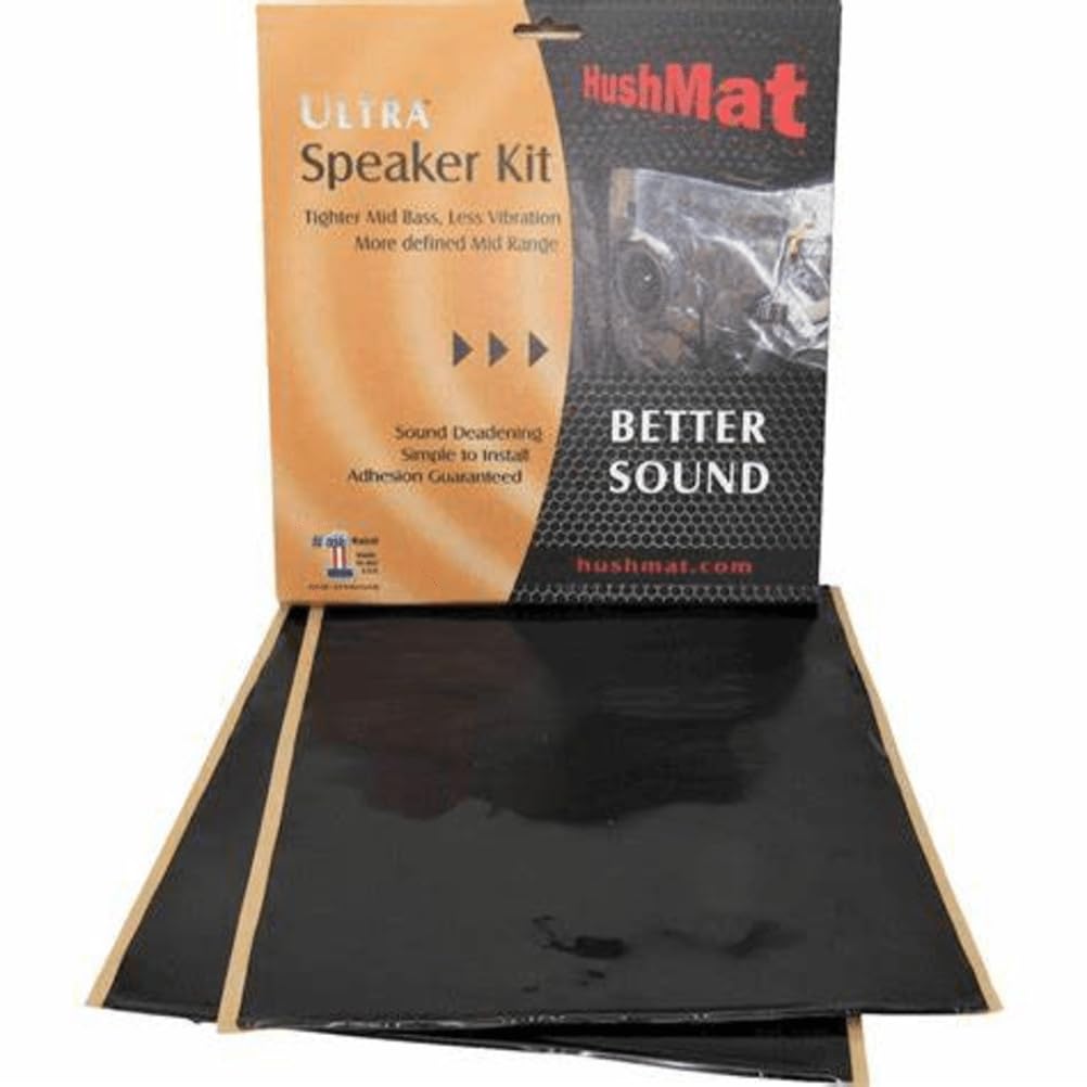 HushMat Speaker Kit 10110 - 2 Sheets of 10" x 10" Black Ultra Sound Deadening - 1.4 Square Feet