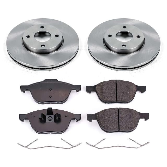 POWERSTOP Autospecialty KOE1377 Front Replacement Brake Kit-OE Brake Rotors & Ceramic Brake Pads For Ford Focus 2005-2007 [Model Specific]