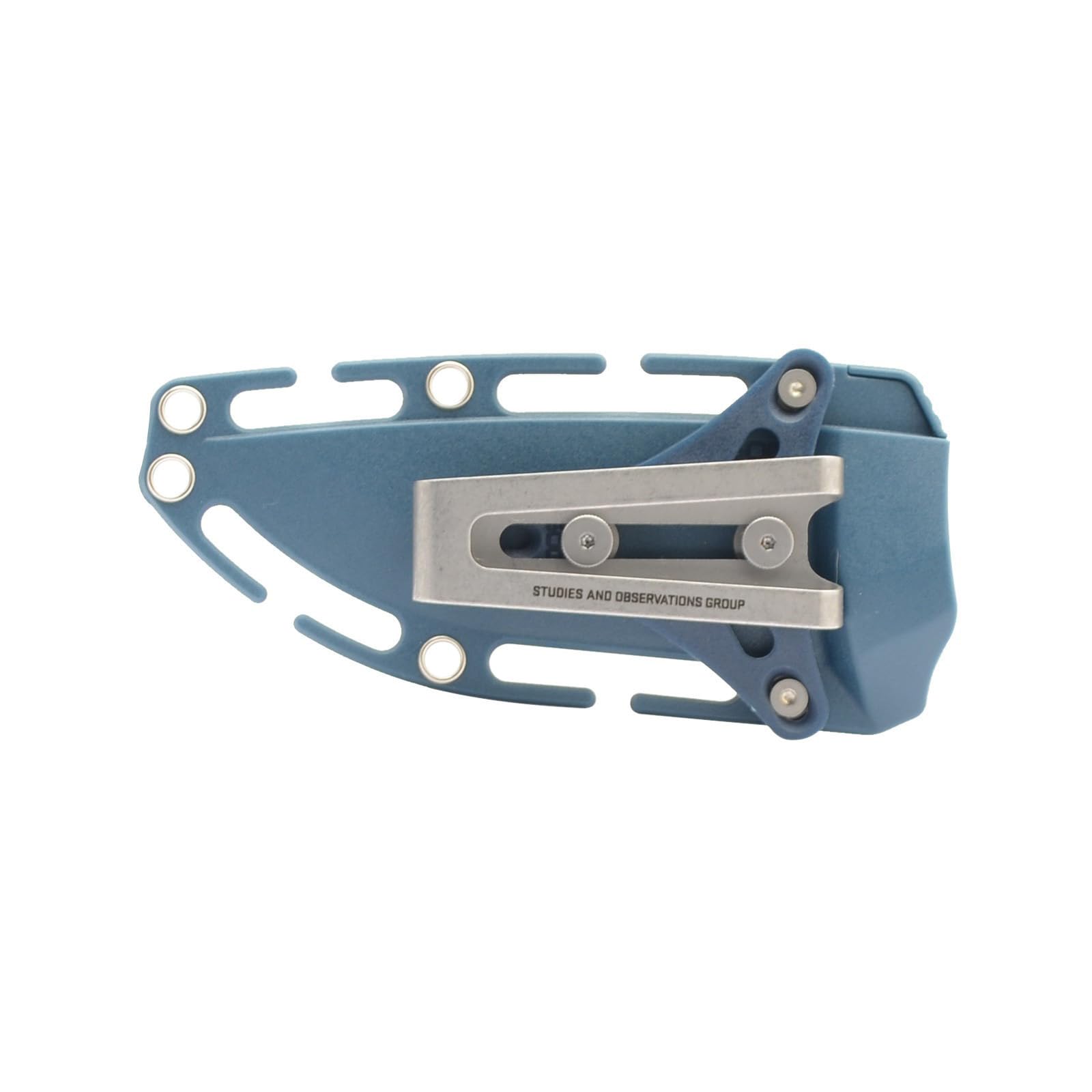 SOG Aegis FX Outdoor Survival Fixed Blade Knife | CRYO 4116 Krupps Steel | GRN Rubber Handle | UMS Sheath, Indigo/Acid Yellow