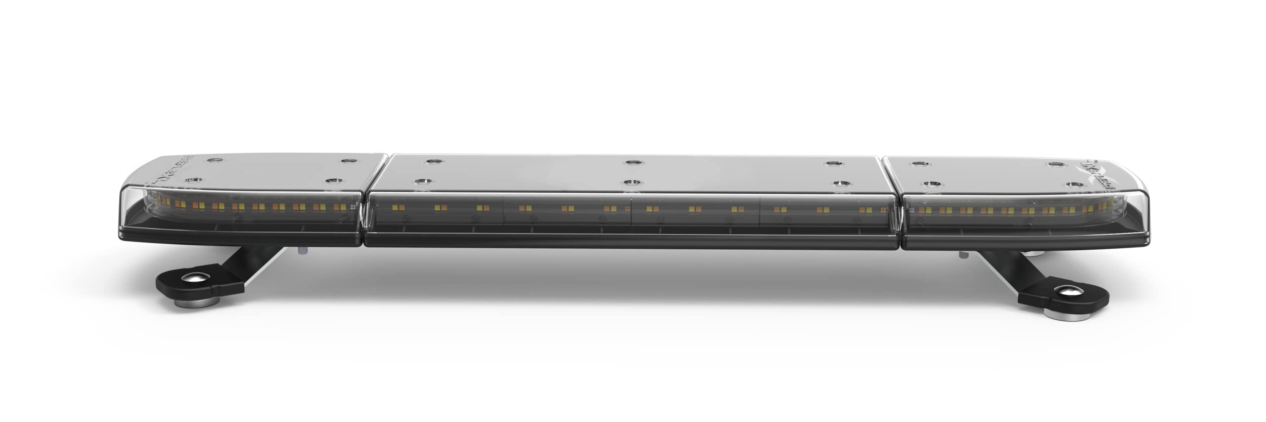 ECCO 24 Inch LED Light Bar Single Row Flood Beam Amber White Magnet Mount 84W LED Off Road Lights for Trucks Commercial Vehicles, 5 Year Warranty