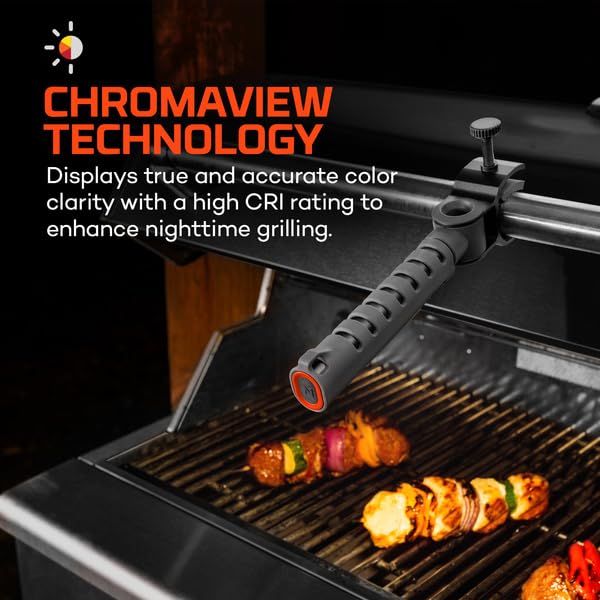 Grilla Light NEBO 300 | 300 Lumens, 16 Hour Run Time, LED Grill Light with Powerful Magnetic Base, Water & Heat Resistant, Made from Durable Aluminum, 180 Degree Tilt, Includes 3x AA Batteries