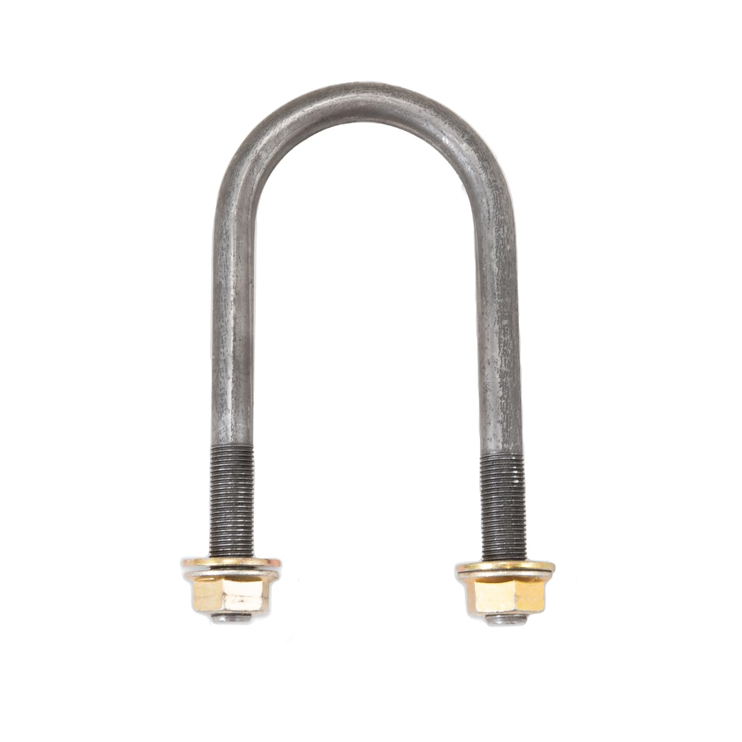 Husky U Bolt Kit Towing Leaf Spring Axle UBK238510, 5.10 Inch Length, 2-3/8 Inch Width, 1/2 Inch -20 Nut Size, Round, Zinc Plated, Silver, Steel, with 2 U-Bolts/ 4 Nuts/ 4 Washers