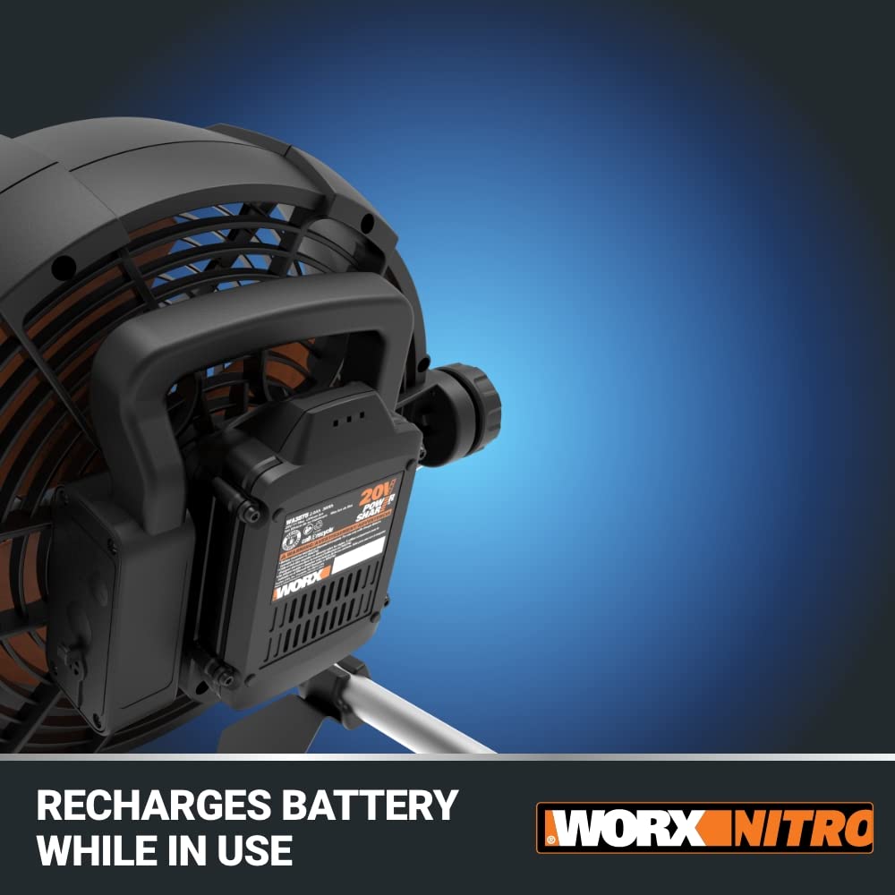 WORX 20V Nitro WX095L Power Share Cordless Work Fan with Ready Charge