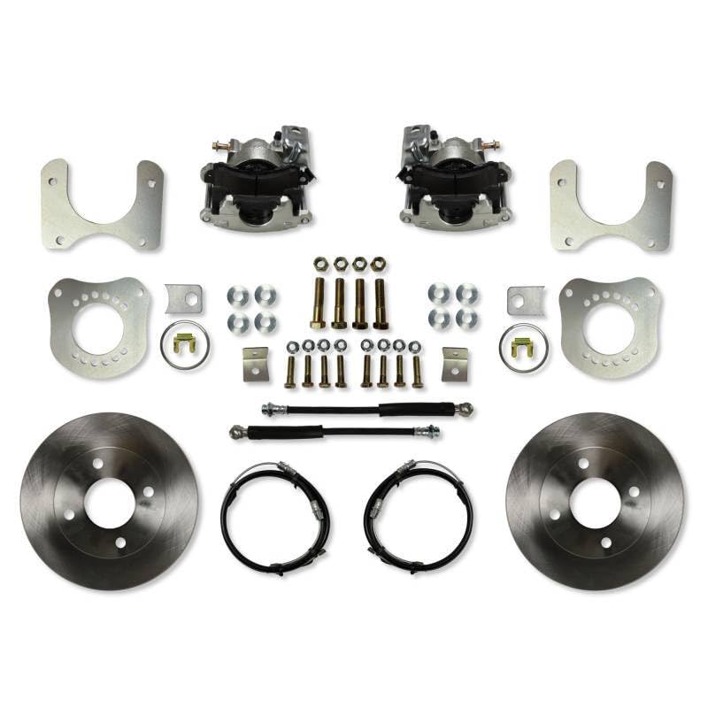 Brake System Leed Brakes, Disc Conversion, Rear, 1 Piston Caliper, 11.000 in Plain Iron Rotors, Iron, Zinc Plated, compatible with Ford Mustang 1979-86, Kit