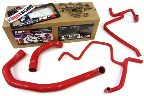 Red HPS 57-1326-RED-1 Silicone Radiator Coolant Hose Kit