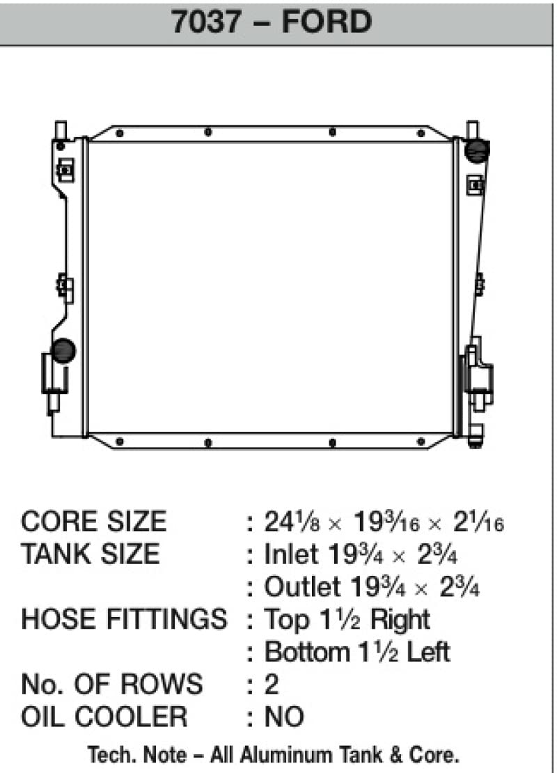 High Performance CSF 7037 Radiator