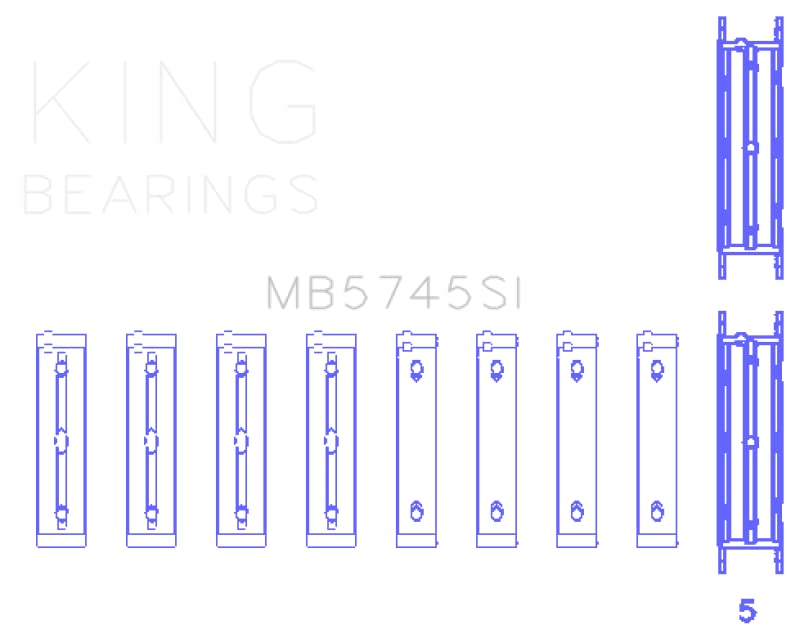 King Main Bearings MB5745SI Engine Bearings