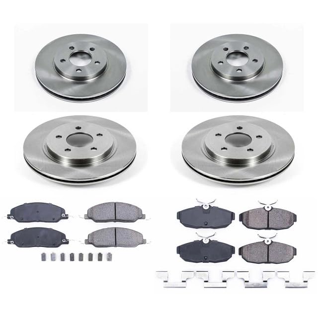 POWERSTOP Autospecialty KOE1383 Front and Rear Replacement Brake Kit-OE Brake Rotors & Ceramic Brake Pads For Ford Mustang 2005-2010 [Model Specific]