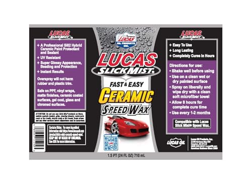 Slick Mist Lucas Oil 11294 Ceramic Speed Wax - 24 Ounce