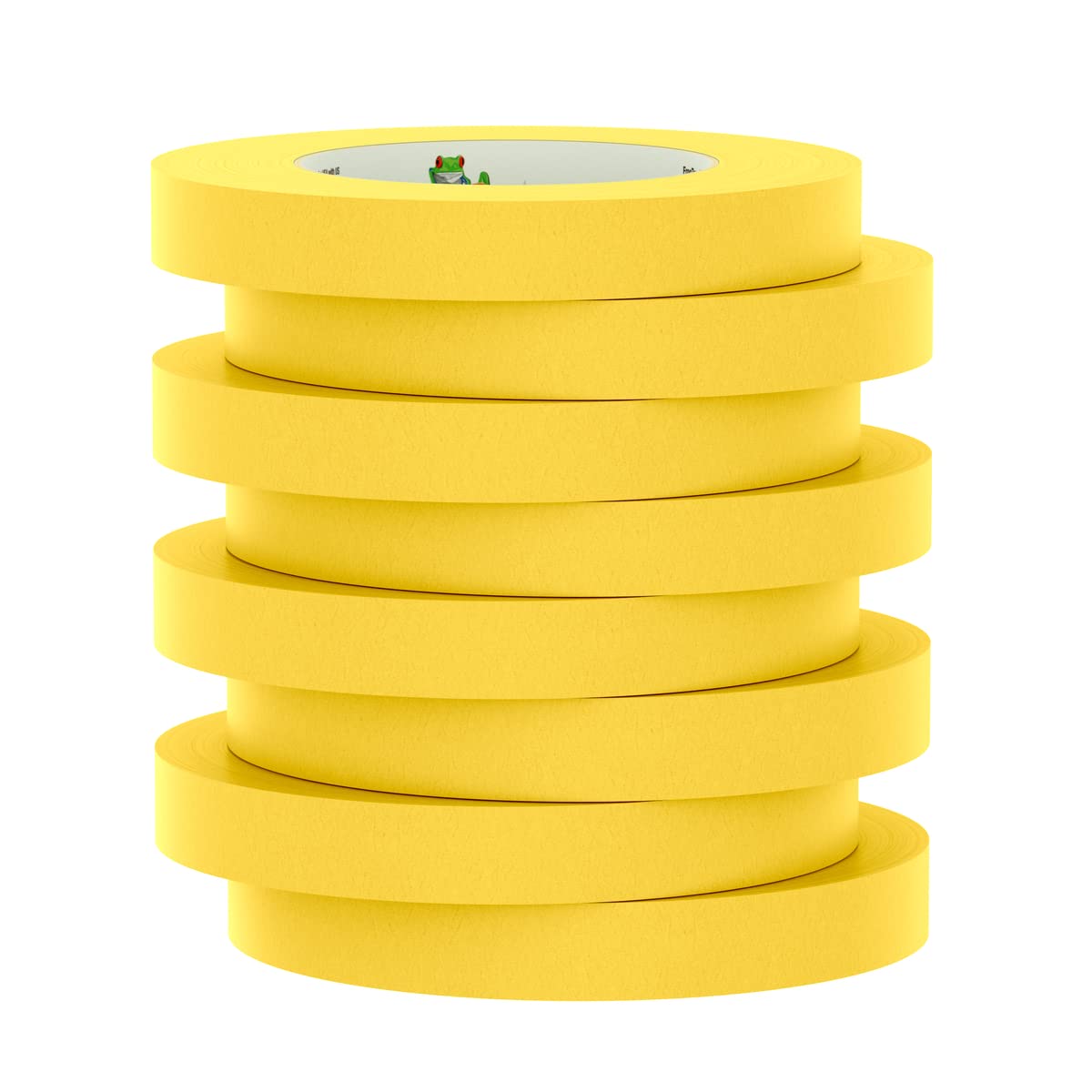 Gold FrogTape 225 Moderate Temperature Performance Grade Masking Tape, Medium-High Adhesion, 18mm x 55m, 8 Rolls per Pack