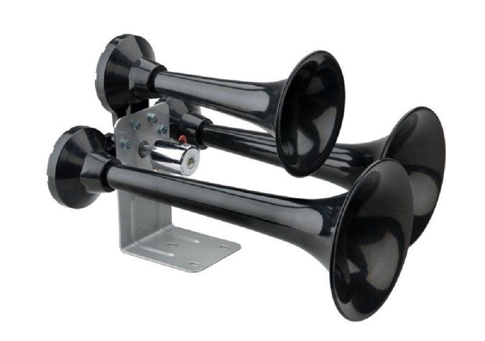 Siberian Express Air Horn Wolo (848) - 24 Volt Electric Solenoid Operated, black