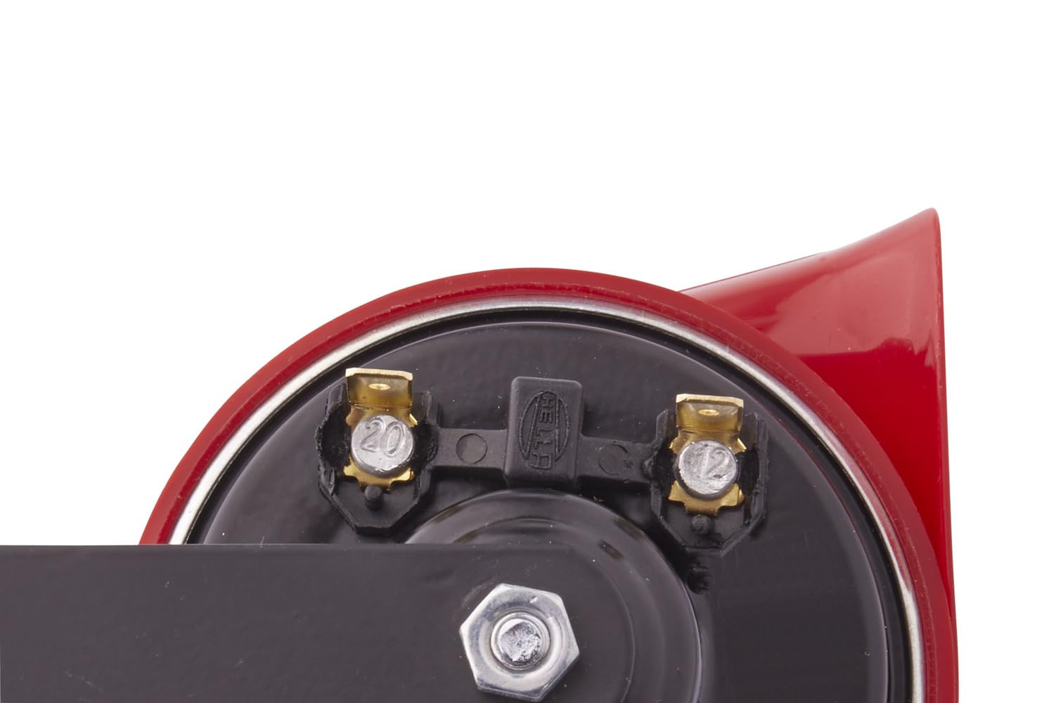 Twin Trumpet HELLA 007424801 High/Low Tone 12V Horn Kit with Bracket, Red