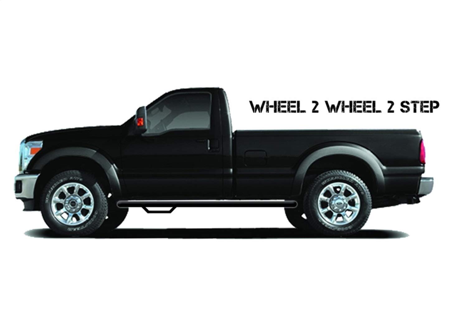 Nerf Steps RealTruck for Ford F-250/F-350 | Wheel-to-Wheel, Heavy Duty Steel, Textured Black | F17100CC-TX | Fits 2017 - 2025 Ford F250 / F350 / F450 Superduty Crew Cab