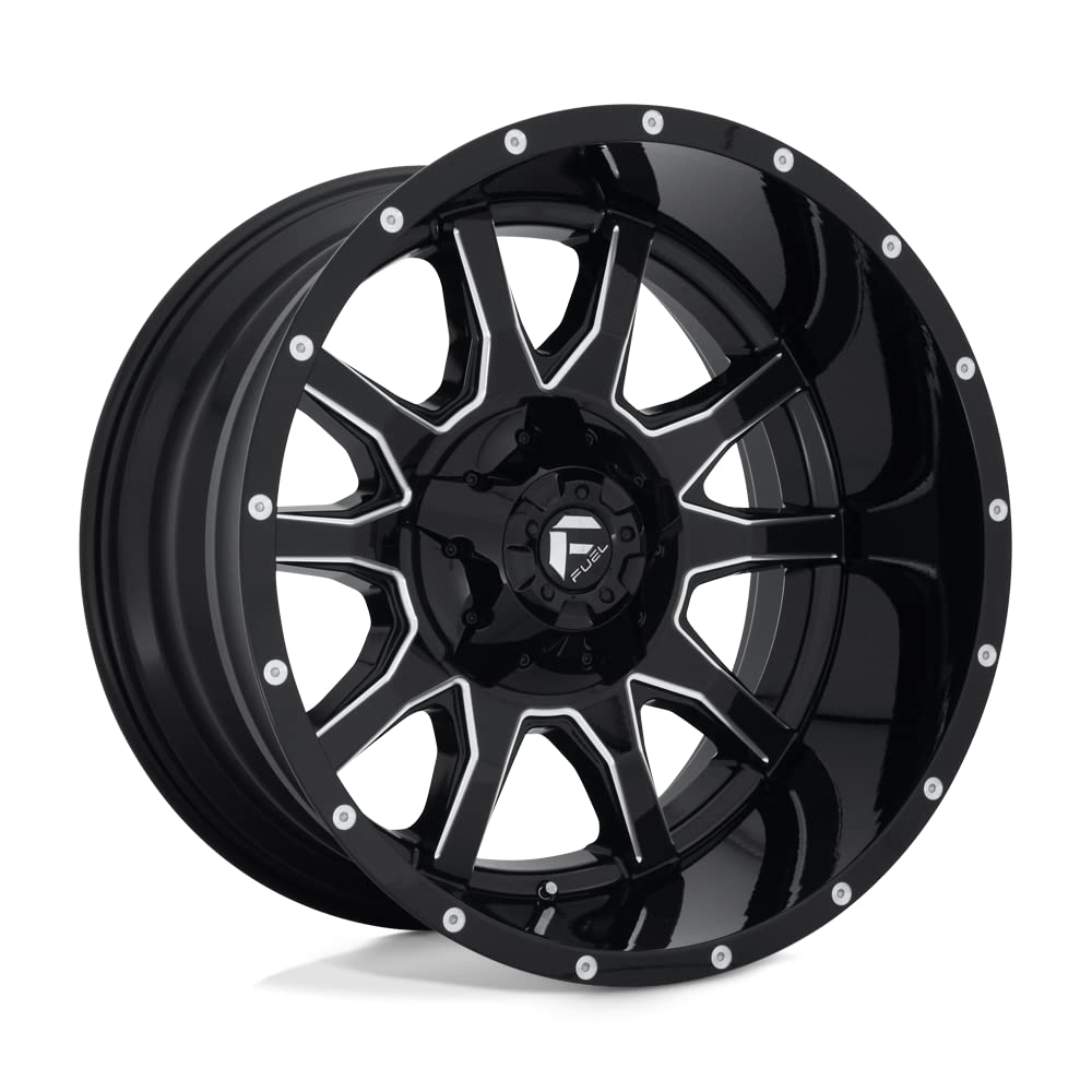 1PC Fuel D627 22X12 8X170 GL-BLK-MIL -43MM - D62722201747