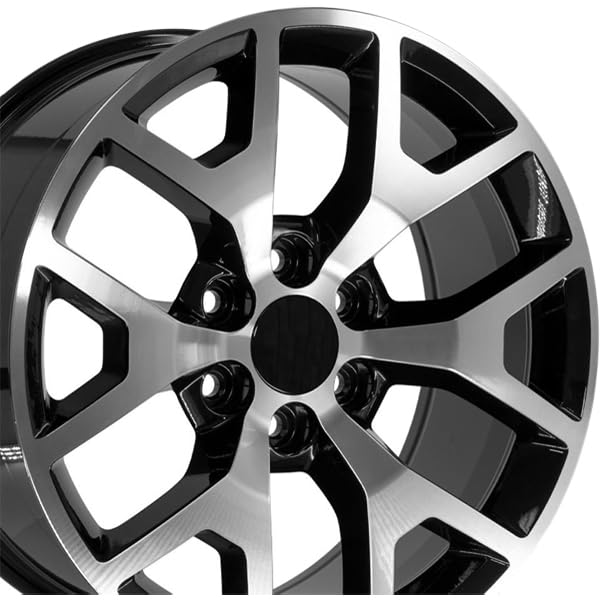 Black Machined Wheel OE Wheels LLC CV92-20090-6550-27MB Painted (20 x 9. inches /6 x 139 mm, 27 mm Offset)