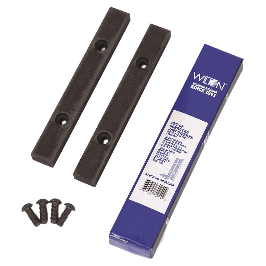 Set of Jet Tools Serrated Jaw Inserts w/ 4 Screws, 1780/80A, Boxed (2908100P)