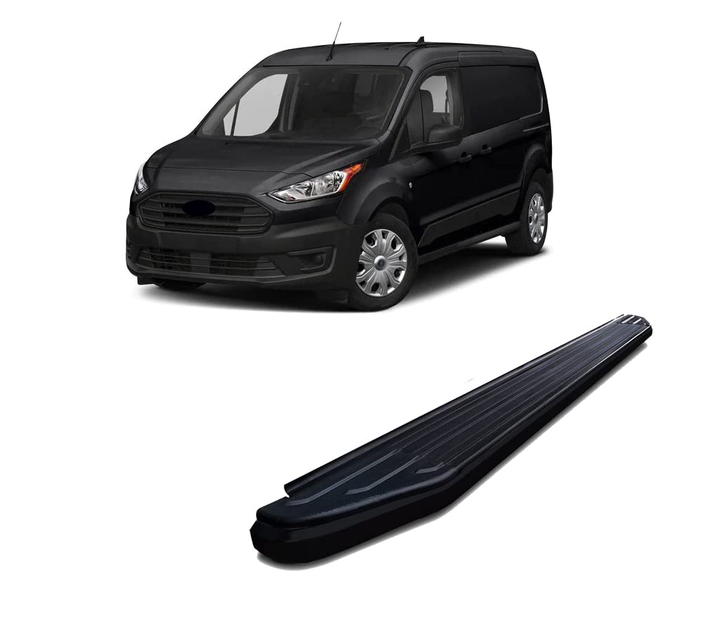 Peerless Black Horse Running Boards Black Compatible with 2020-2020 Ford Transit Connect-PR-F971BK