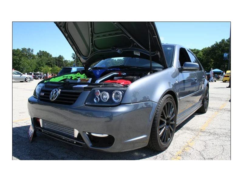 Volkswagen Jetta 99-05 Spyder 5012234 Projector Headlights (does not fit the Jetta 2.5) - DRL - Black - High H1 (Included) - Low H1 (Included)