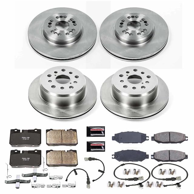 Power Stop KOE4337 Autospecialty Front and Rear Stock Replacement Brake Pad and Rotor Kit For Lexus LS400 1995-2000 [Model Specific]