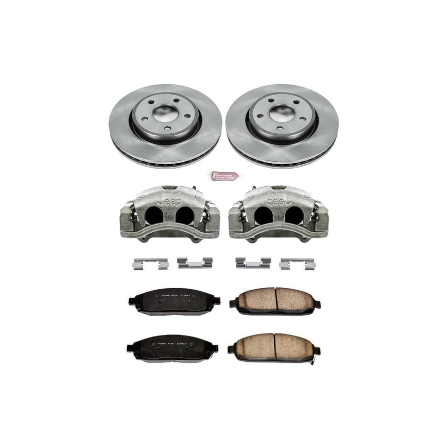 Power Stop KCOE2219 1-Click Autospecialty OE Replacement Brake Kit with Calipers For Jeep Commander 2006-2010, Jeep Grand Cherokee 2005-2010 [Model Specific]